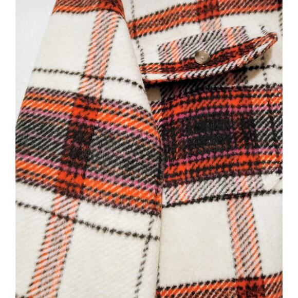 Universal Thread Women's Wool Polyester Shacket Jacket Barn Oversized Plaid SZ L - Picture 7 of 7